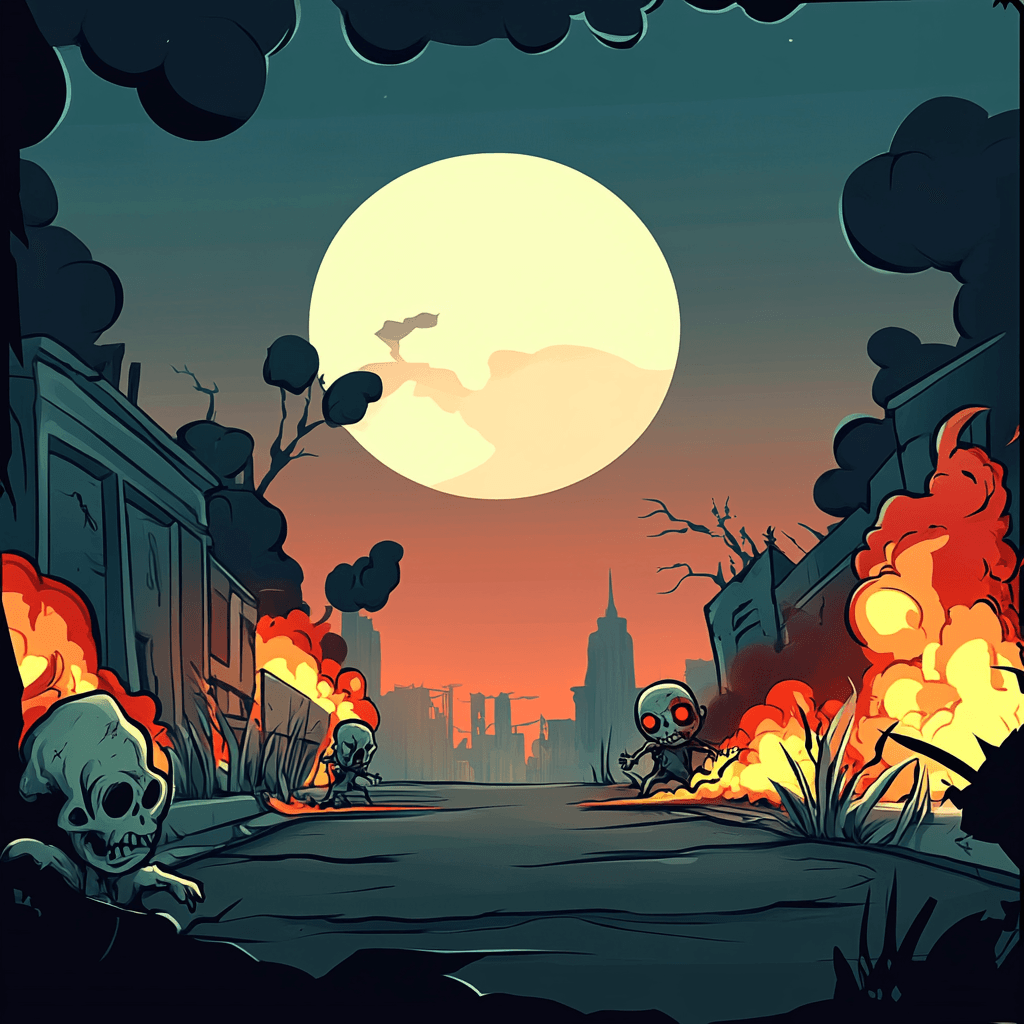 Burning Zombies Background